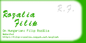 rozalia filip business card