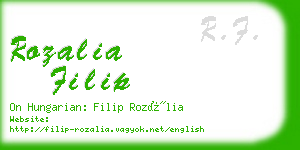 rozalia filip business card